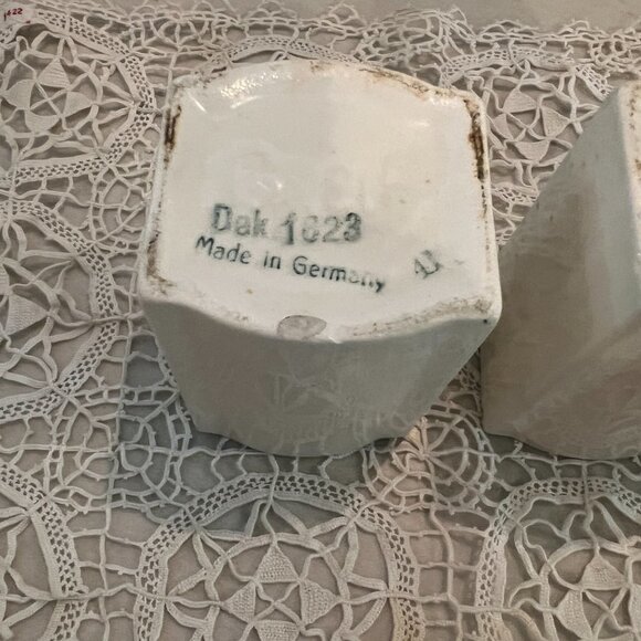 Set 3 Nutmeg, Cinnamon, Ginger  Dek 1623 Ges Geschatzt Porcelain Spice Jars - Picture 3 of 5